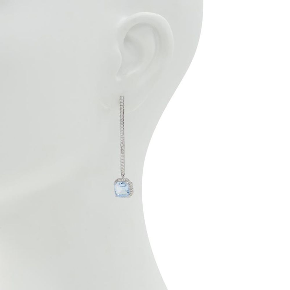 ALDO Blue Elastane Earrings - Elegant Sparkle for Women