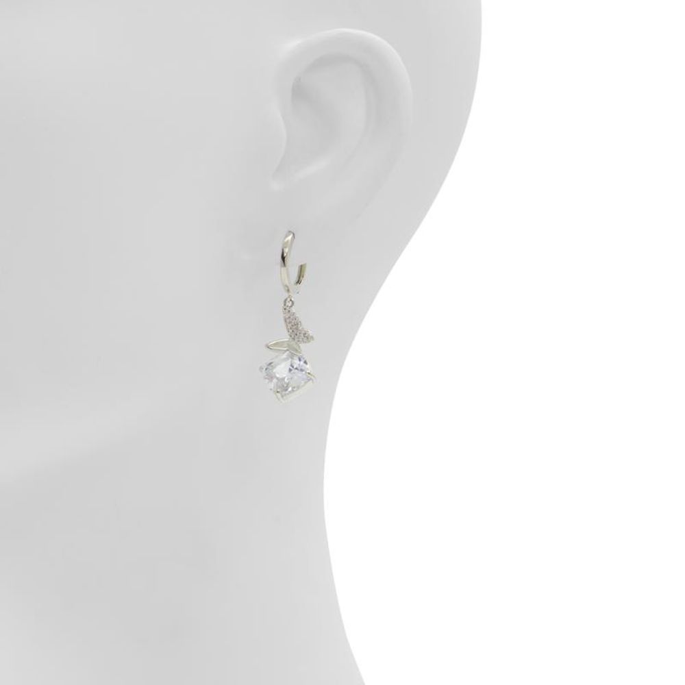 ALDO Silver Elastane Earrings - Chic Sparkle for Any Occasion