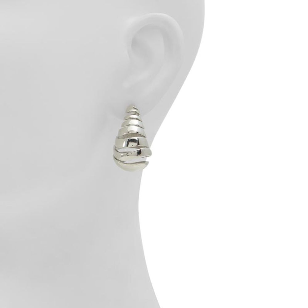 ALDO Silver Elastane Earrings - Stylish and Versatile Accessory