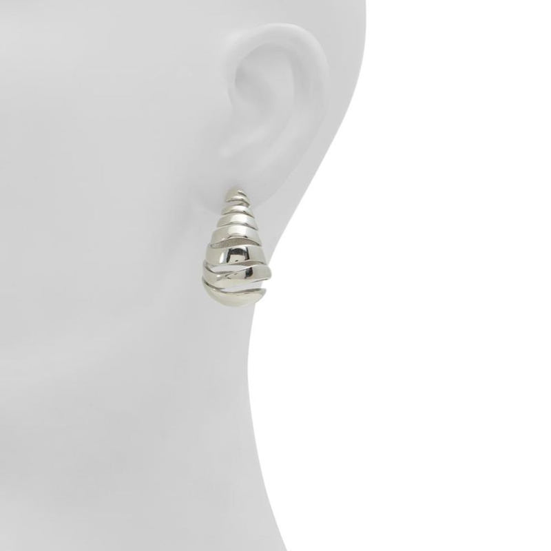 ALDO Silver Elastane Earrings - Elegant and Versatile Accessory