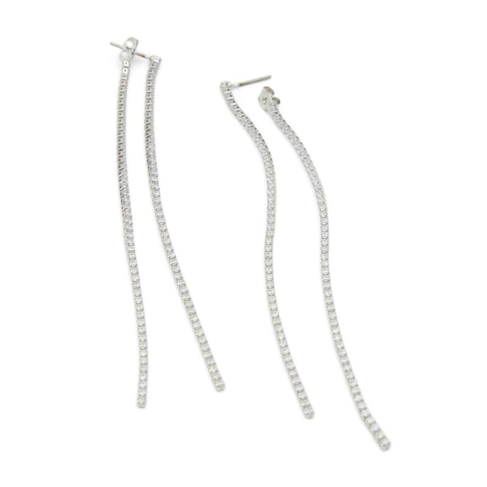 ALDO Silver Elastane Earrings - Chic Sparkle for Any Occasion