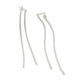 ALDO Silver Elastane Earrings - Chic Sparkle for Any Occasion