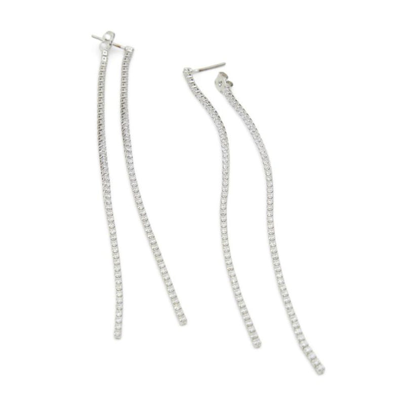 ALDO Silver Elastane Earrings - Chic Sparkle for Any Occasion