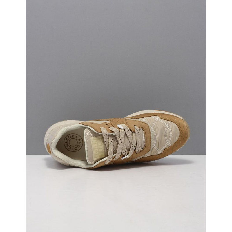 Scotch & Soda Beige Nylon Low Top Sneakers for Women