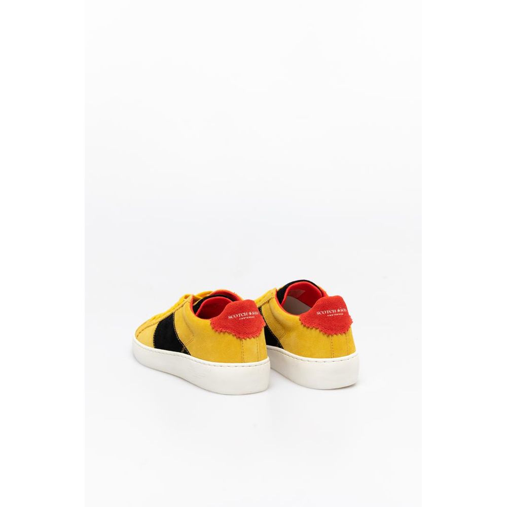 Scotch & Soda Bicolor Leather Low Top Sneakers for Men