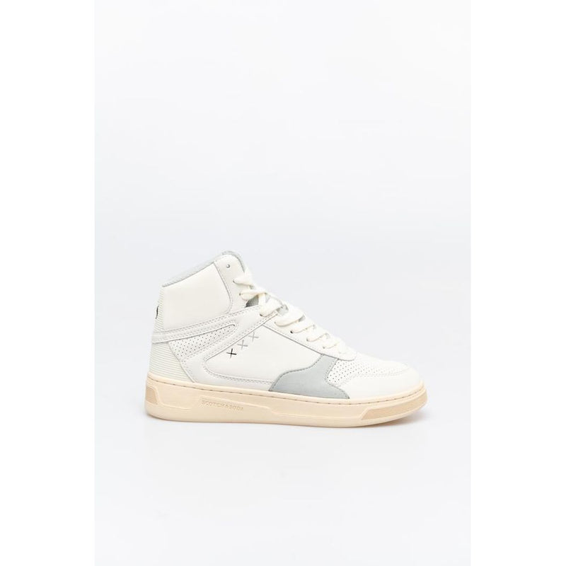 Scotch & Soda White High Top Sneakers for Men - Eco-Friendly Fashion