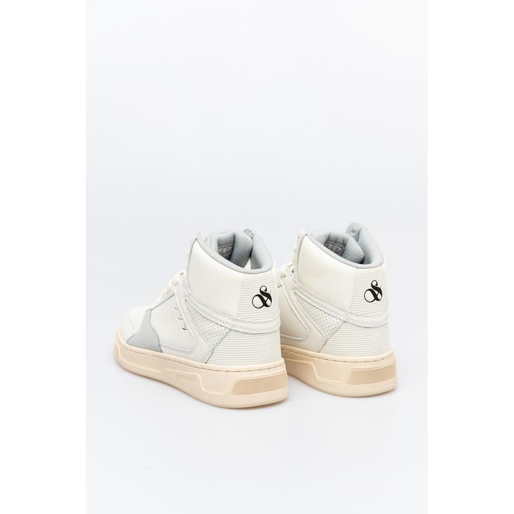 Scotch & Soda White High Top Sneakers for Men - Eco-Friendly Design