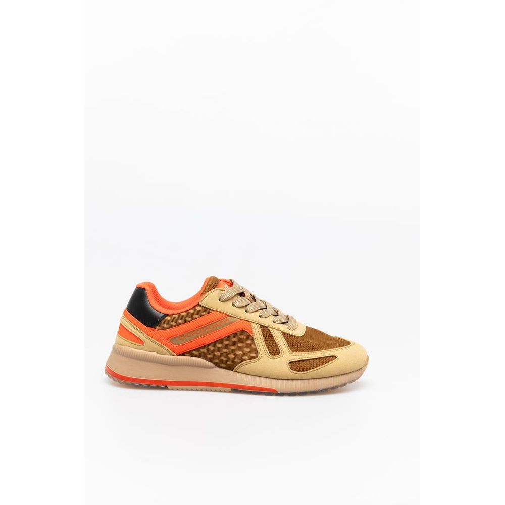 Scotch & Soda Beige Leather Sneakers for Men - Stylish Comfort