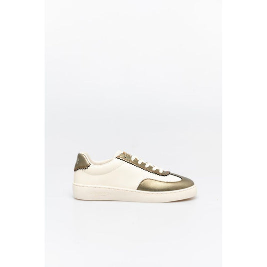Scotch & Soda Bronze Leather Low Top Sneakers for Women