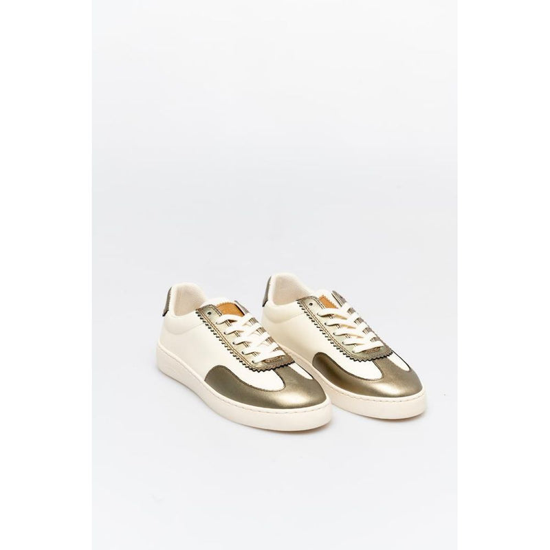 Scotch & Soda Bronze Leather Low Top Sneakers for Women