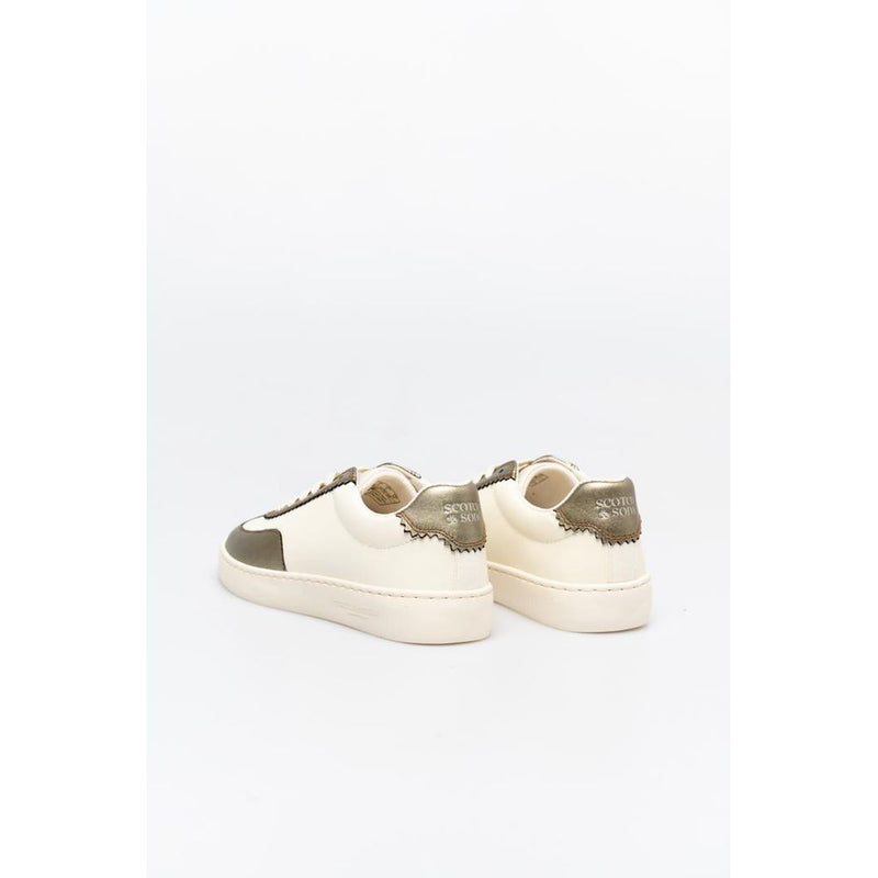 Scotch & Soda Bronze Leather Low Top Sneakers for Women