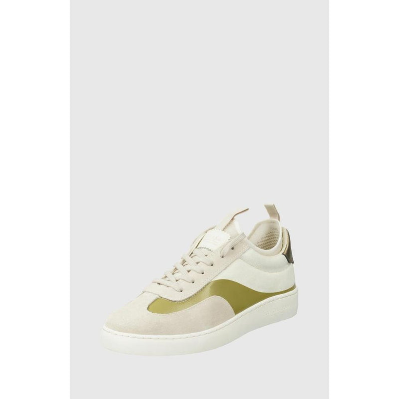 Scotch & Soda Beige Leather Low Top Sneakers for Women