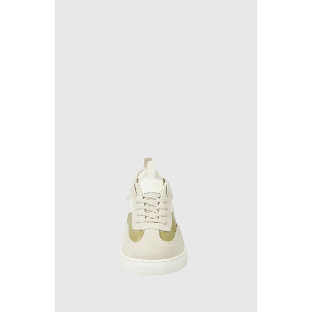 Scotch & Soda Beige Leather Low Top Sneakers for Women