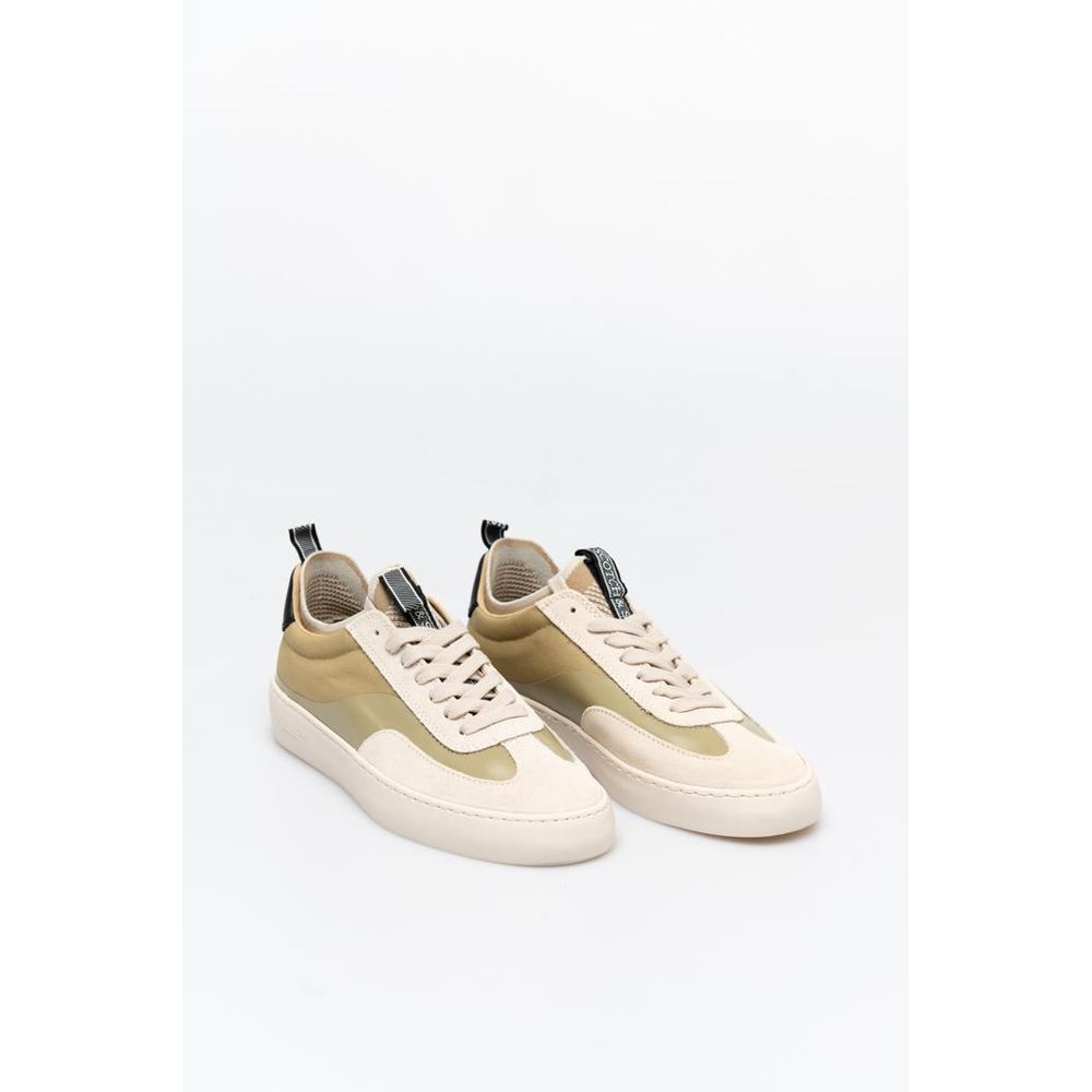 Scotch & Soda Beige Leather Low Top Sneakers for Men
