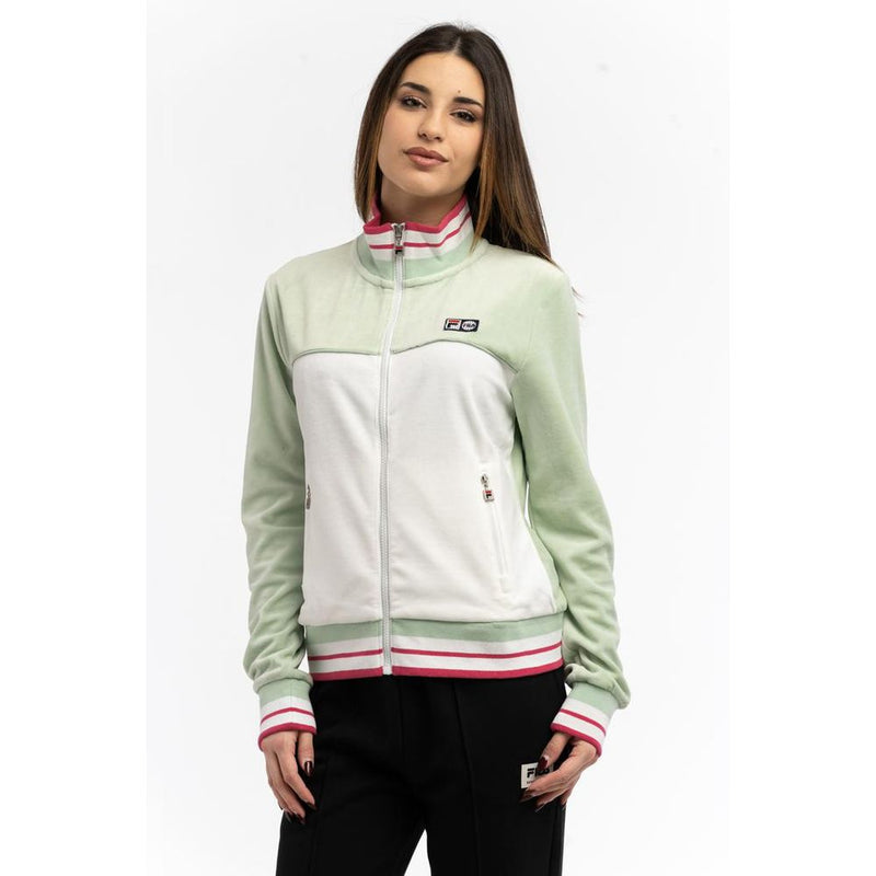 Fila Multicolor Cotton Sweatshirt - Silt Green/Bright White