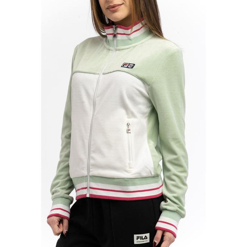 Fila Multicolor Cotton Sweatshirt - Silt Green/Bright White