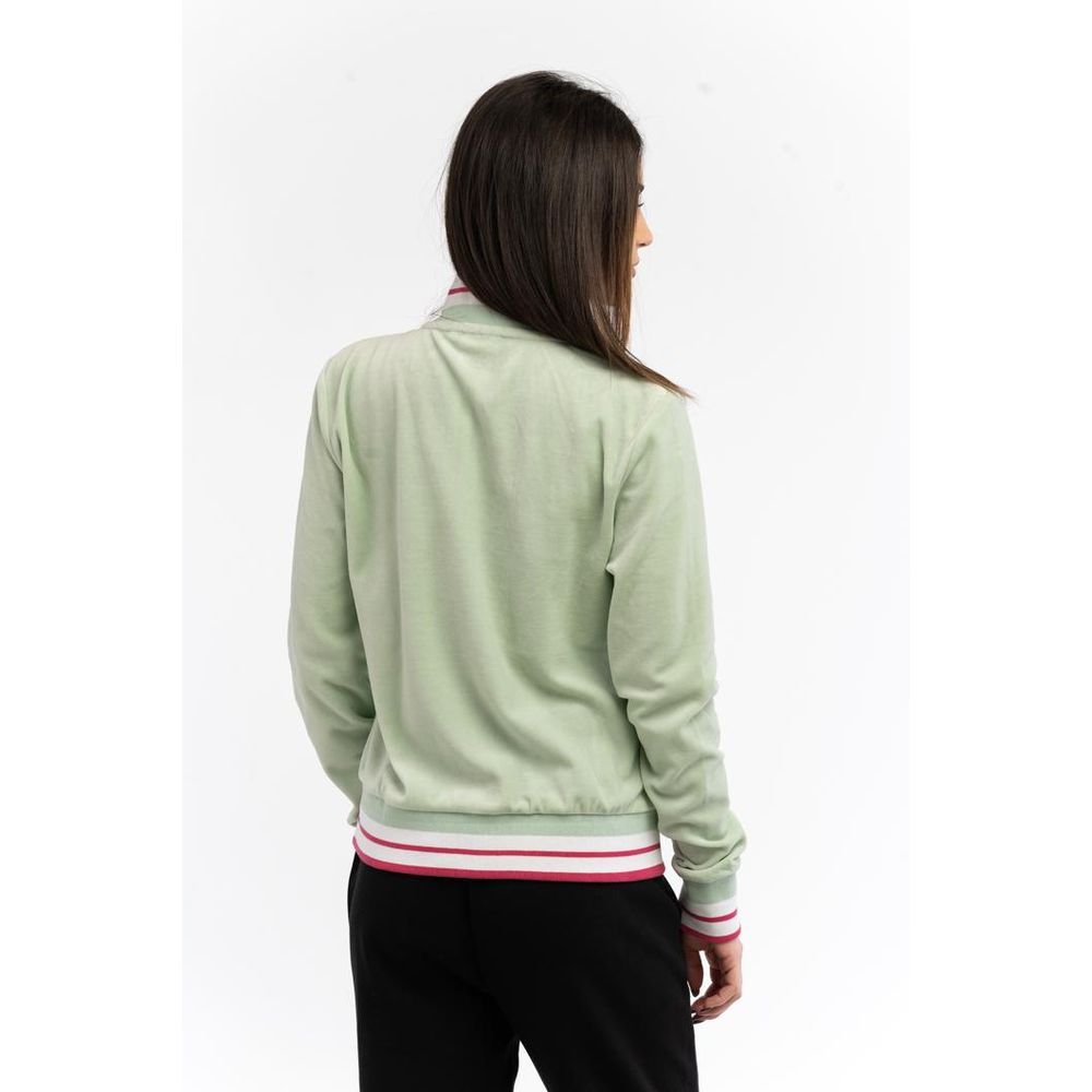 Fila Multicolor Cotton Sweatshirt - Silt Green/Bright White