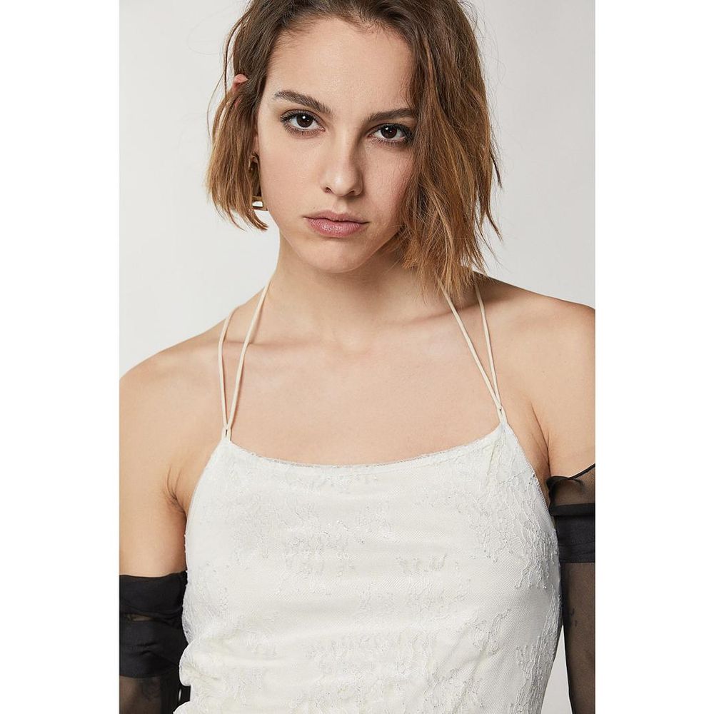 Patrizia Pepe Silver Nylon Cocktail Dress - Elegant & Modern