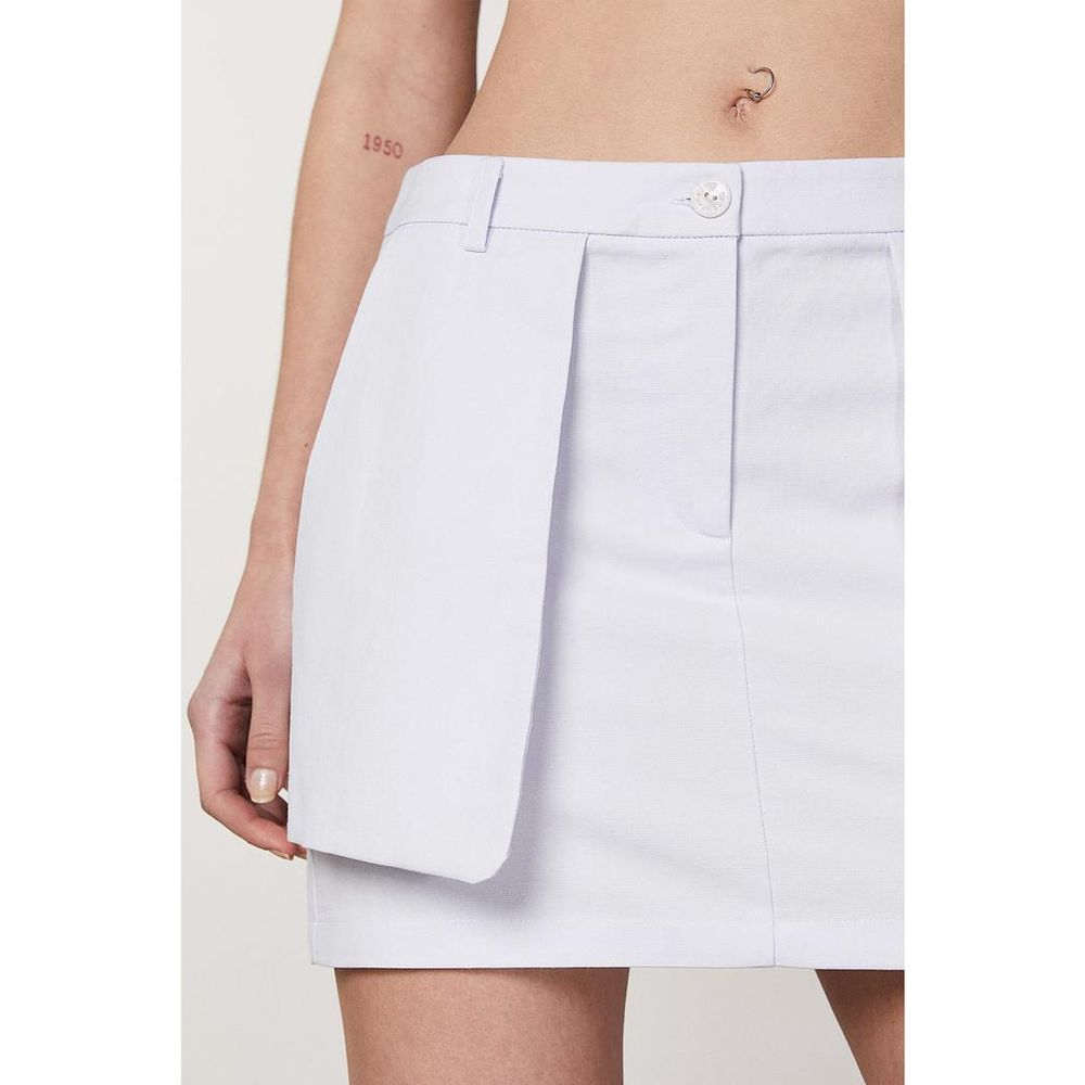 Patrizia Pepe Purple Cotton Mini Skirt - Chic Lilac Gray Design