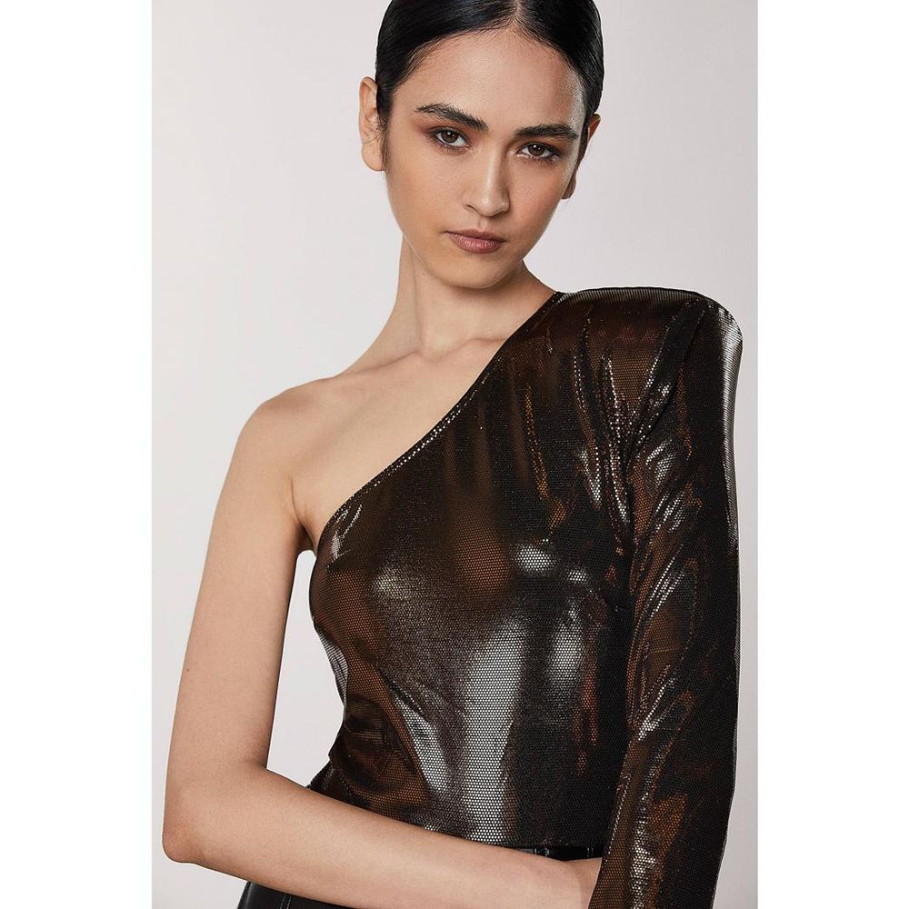 Patrizia Pepe Brown Acetate Blouse for Women - Élégante et Polyvalente