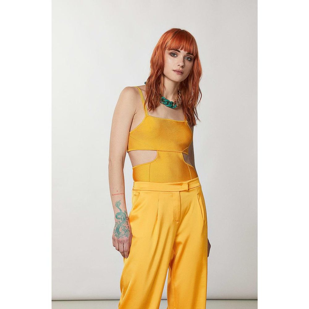Patrizia Pepe Juicy Orange Viscose Tank Top for Women