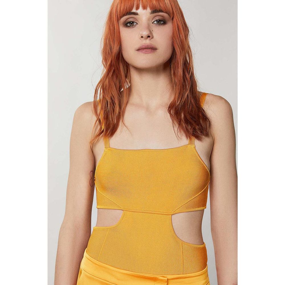 Patrizia Pepe Juicy Orange Viscose Tank Top for Women