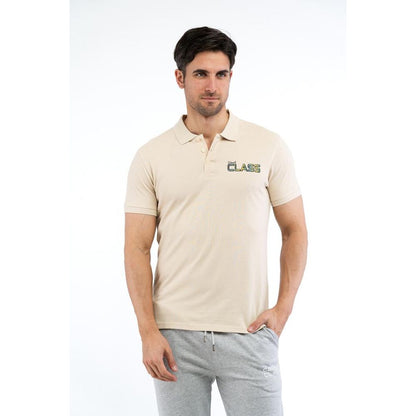 Cavalli Class Beige Poloshirt van Katoen
