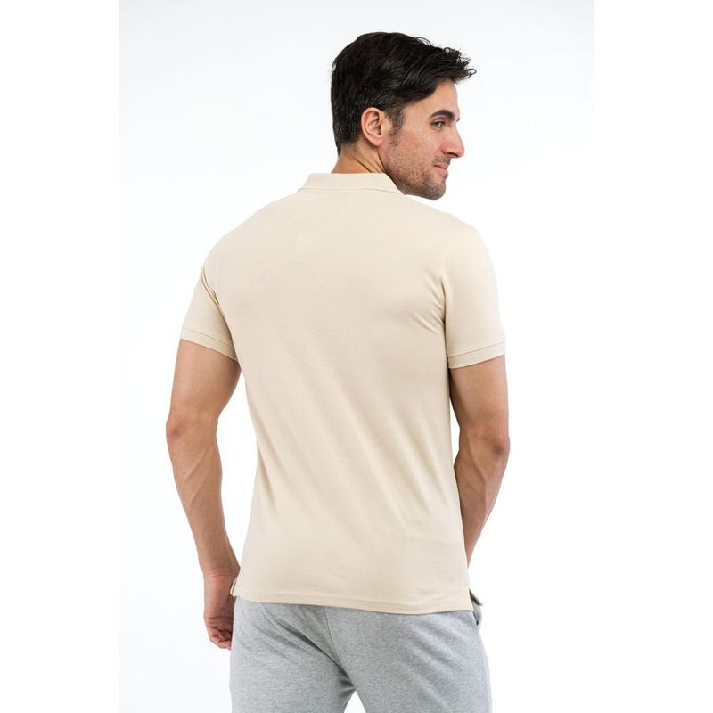 Cavalli Class Beige Cotton Polo Shirt - Elegant and Comfortable