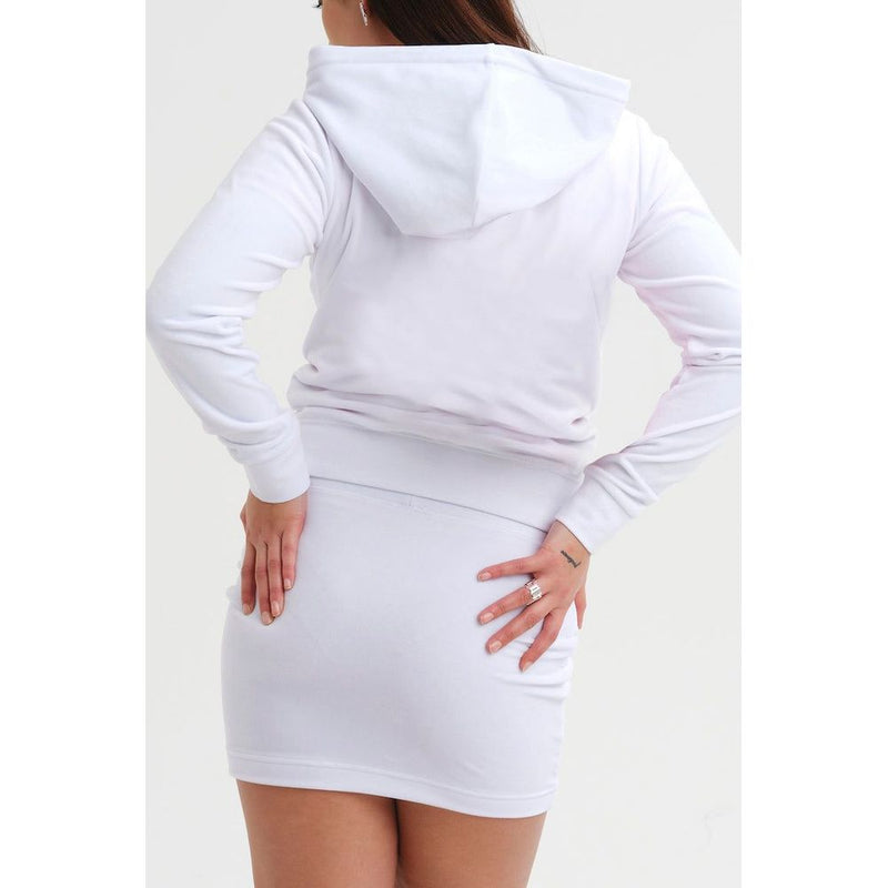 Juicy Couture Women's White Velour Sweatshirt - Luxurious Comfort