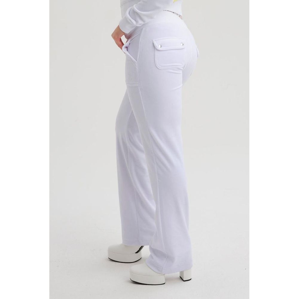 Juicy Couture White Velour Casual Pants for Women