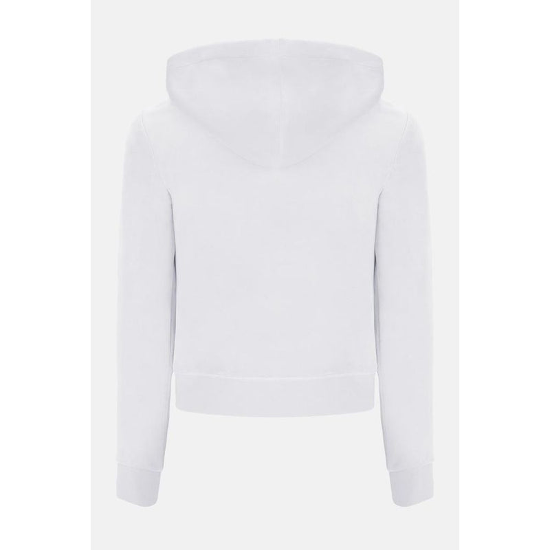 Juicy Couture Women's White Velour Sweatshirt - Luxurious Comfort
