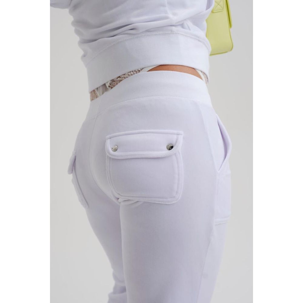 Juicy Couture White Velour Casual Pants for Women
