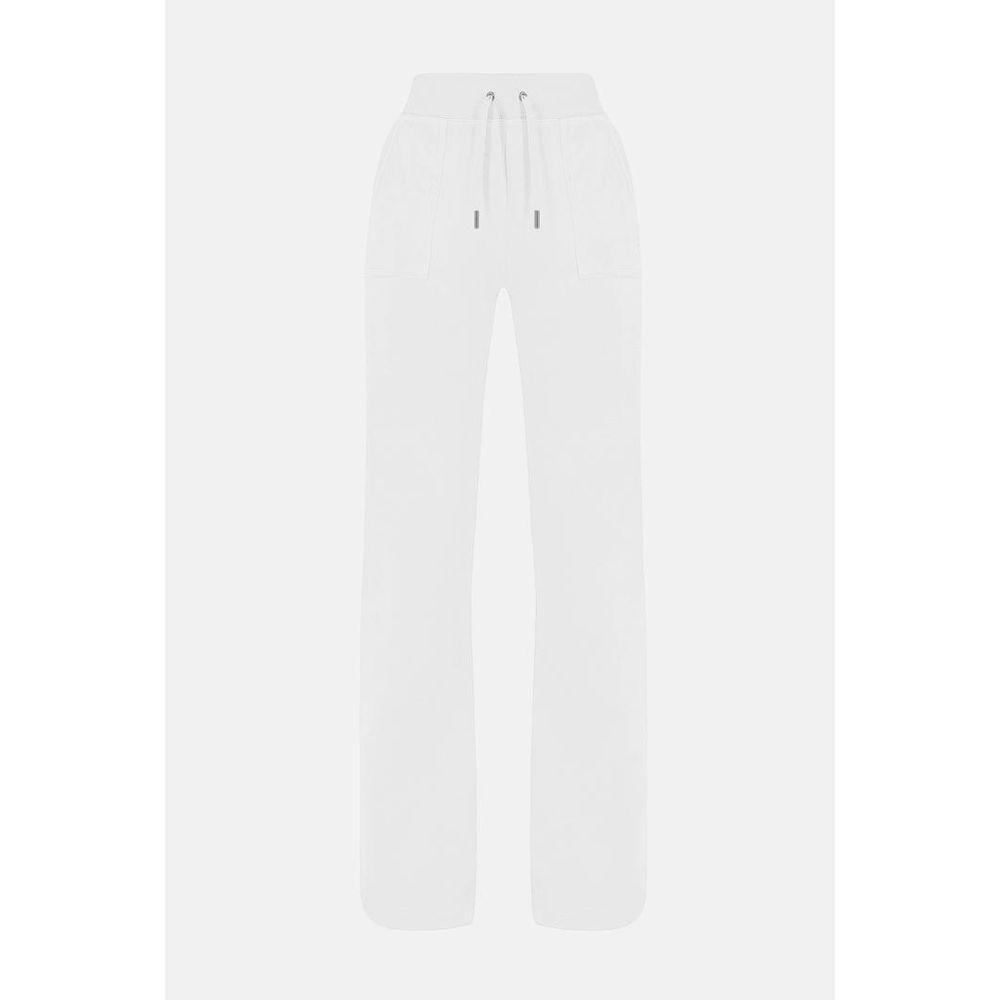 Juicy Couture White Velour Casual Pants for Women