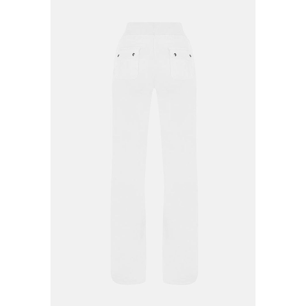 Juicy Couture White Velour Casual Pants for Women