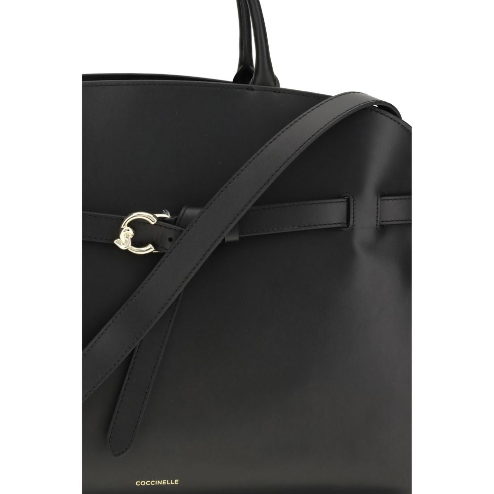 Coccinelle Black Calf Leather Sabine Handbag