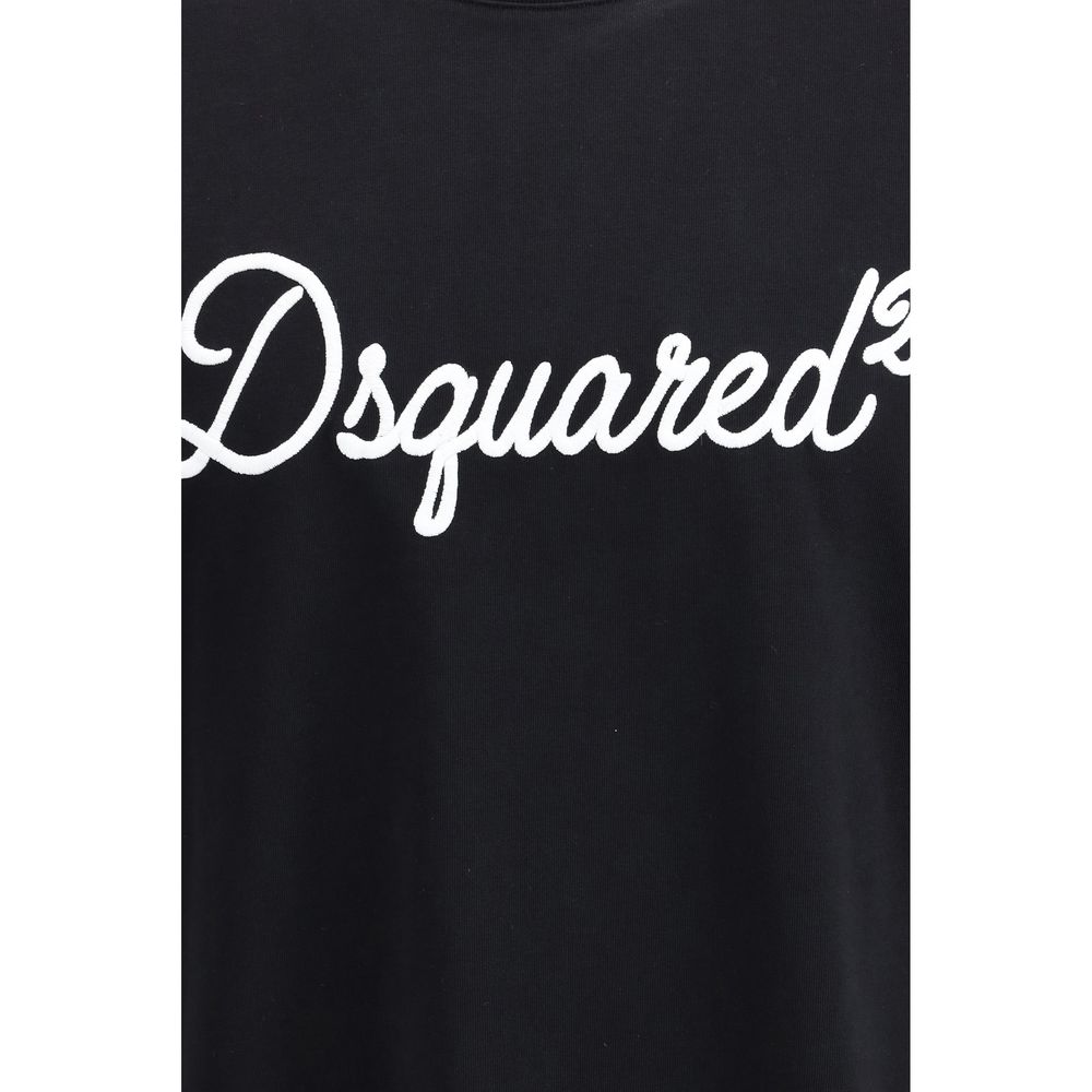 T-shirt en coton noir Dsquared² avec logo