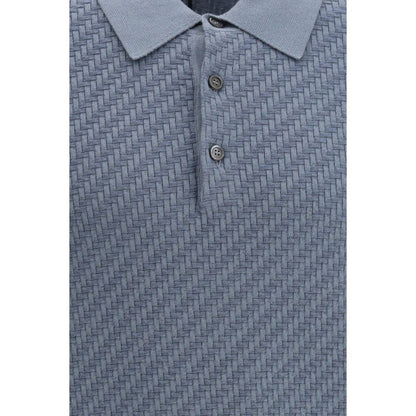 Brioni Light Blue Cotton Polo Shirt