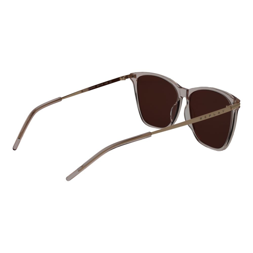 Replay Beige Plastic Sunglasses for Women - Stylish UV Protection
