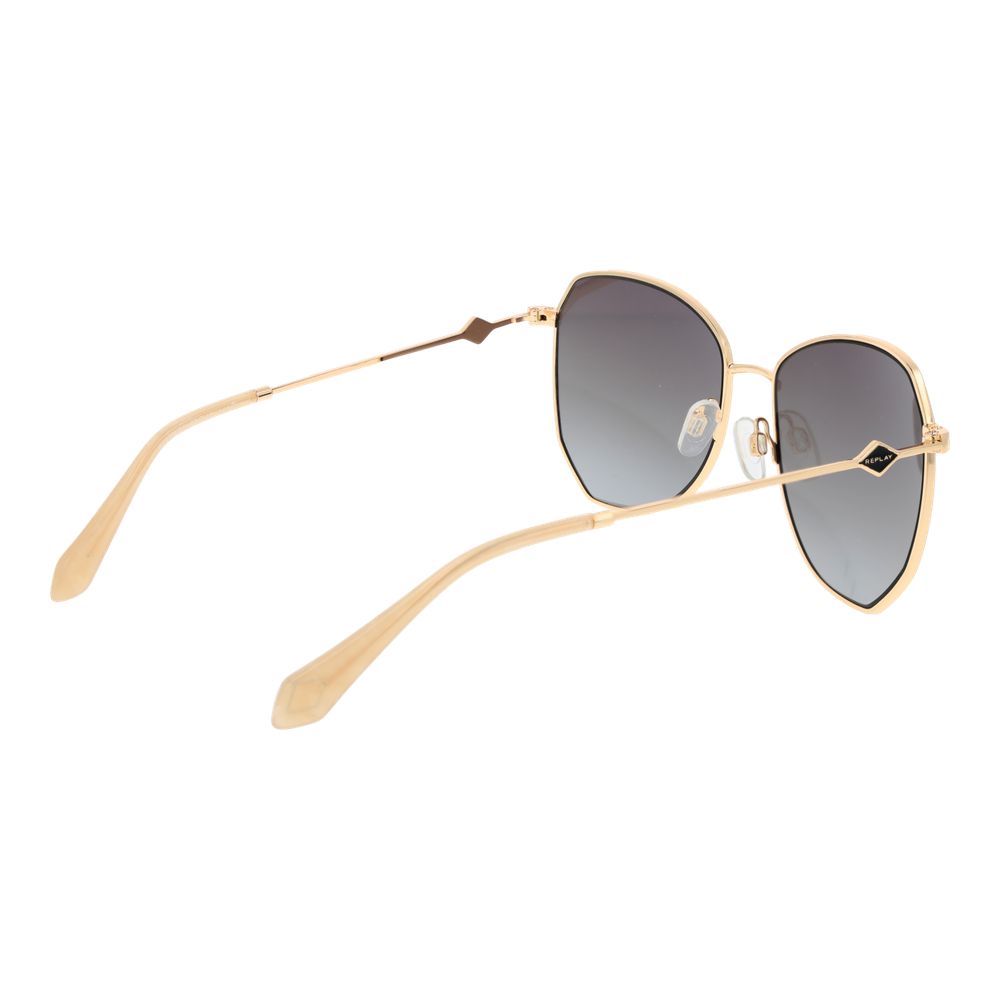 Replay Gold Metal Sunglasses - Élégance et Style Papillon