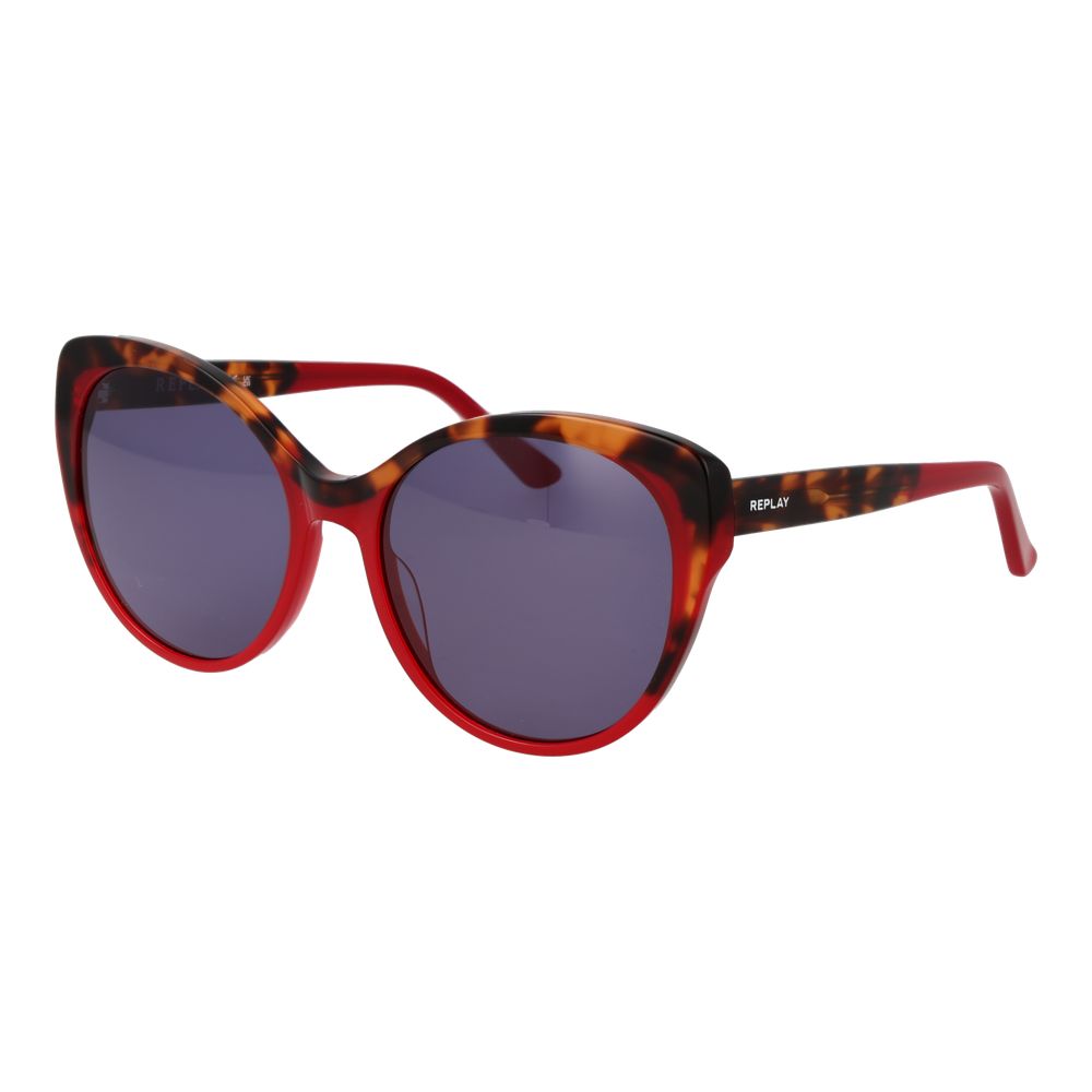 Replay Red Plastic Sunglasses