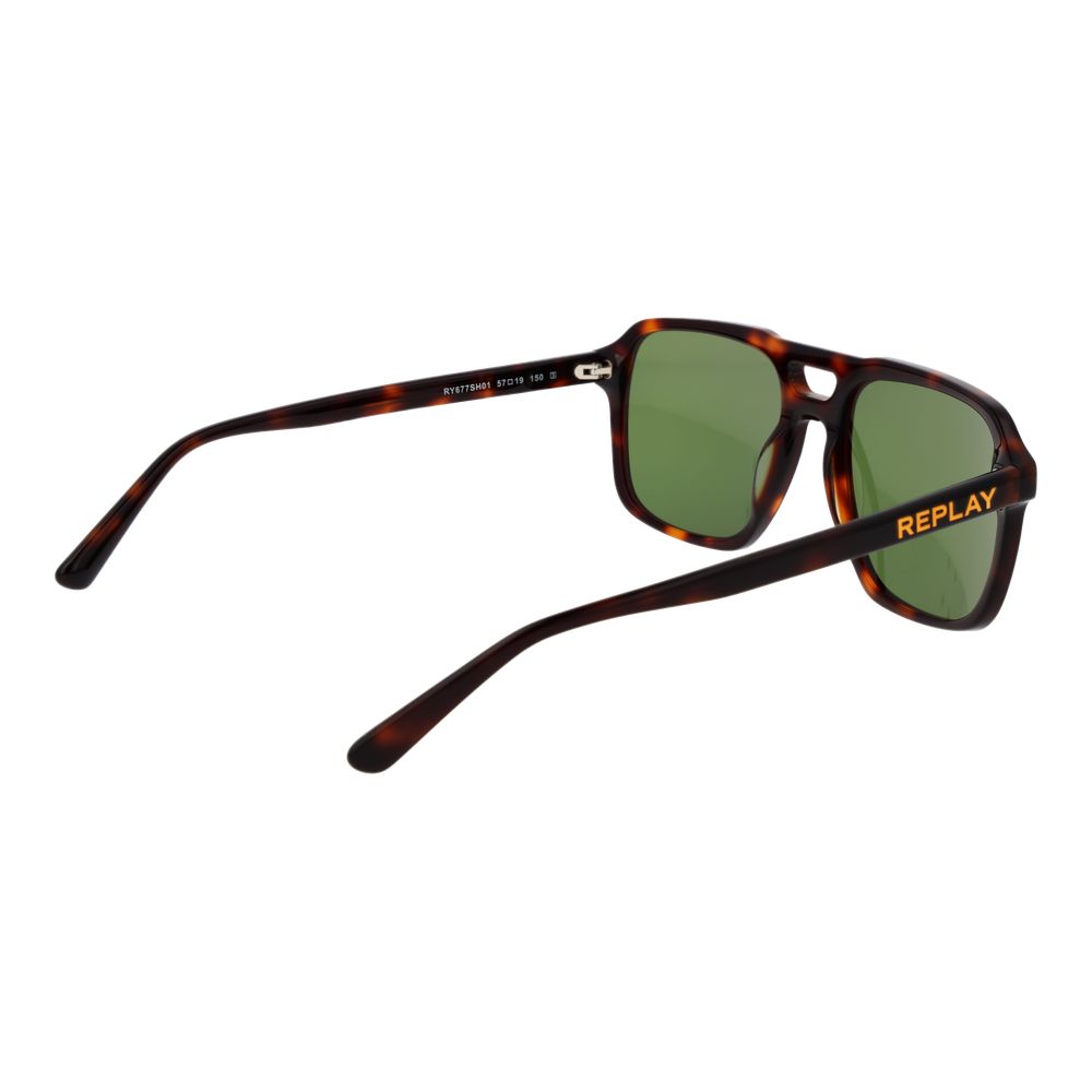 Replay Brown Plastic Sunglasses for Men