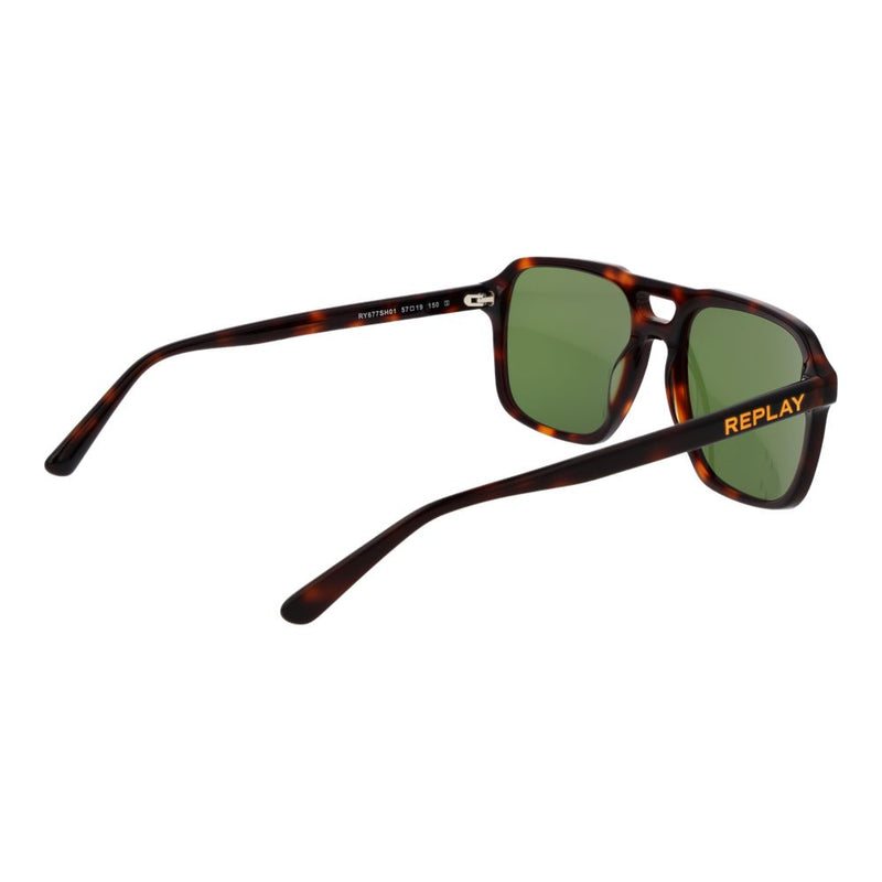 Replay Brown Plastic Sunglasses for Men