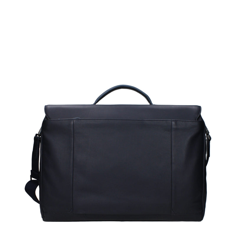 Piquadro Blue Leather Business and Laptop Bag