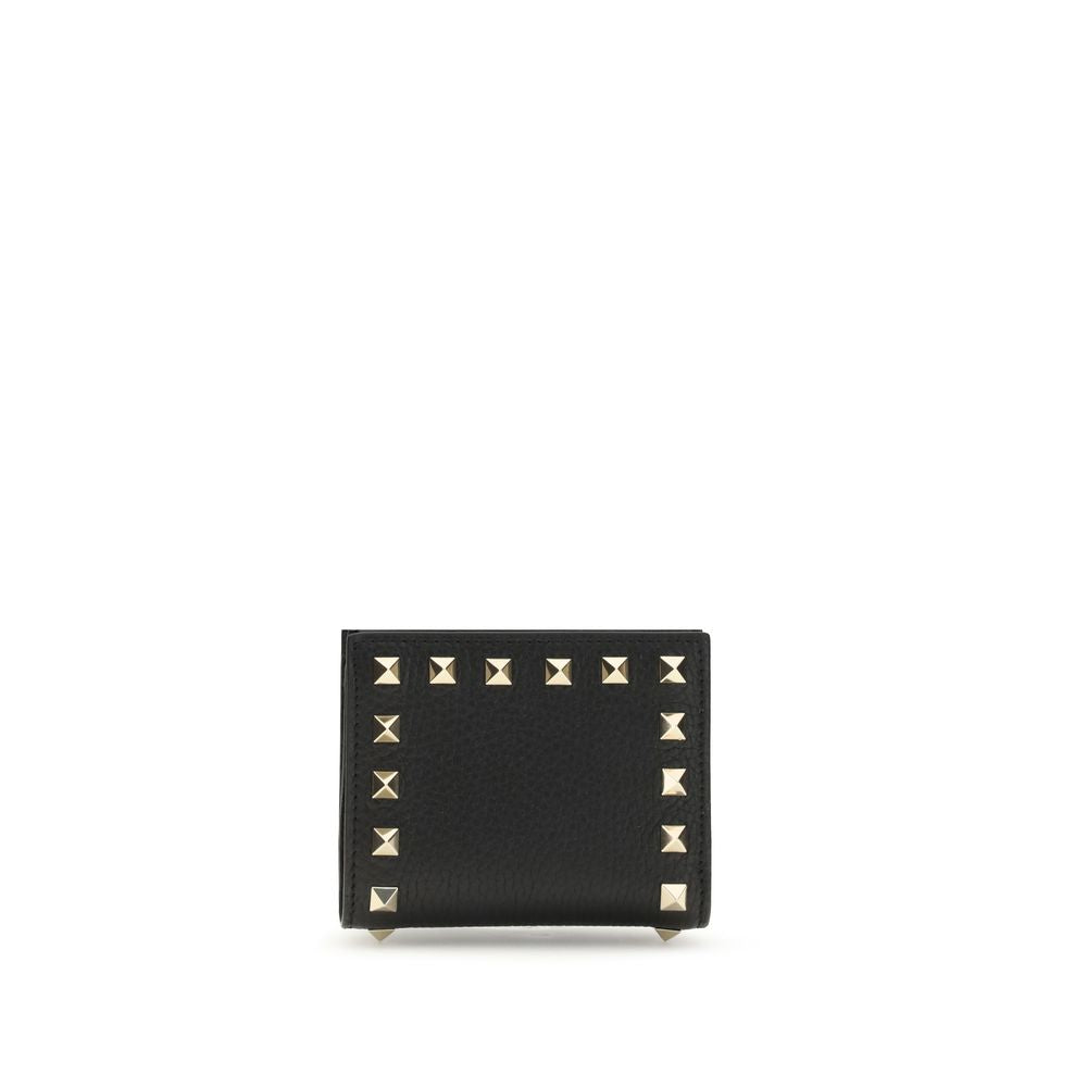 Valentino Garavani Black Lamb Ovis Aries Wallet - Élégance et Fonctionnalité