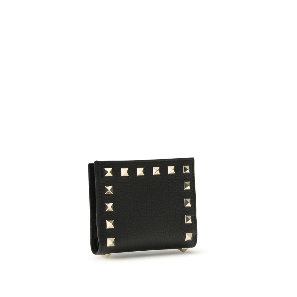 Valentino Garavani Black Lamb Ovis Aries Wallet - Élégance et Fonctionnalité