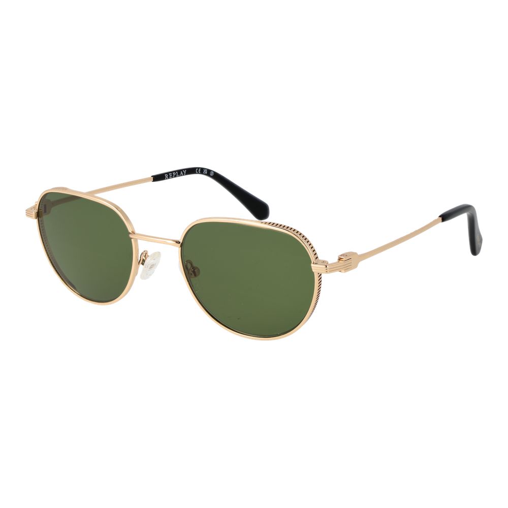 Lunettes de soleil en métal doré Replay