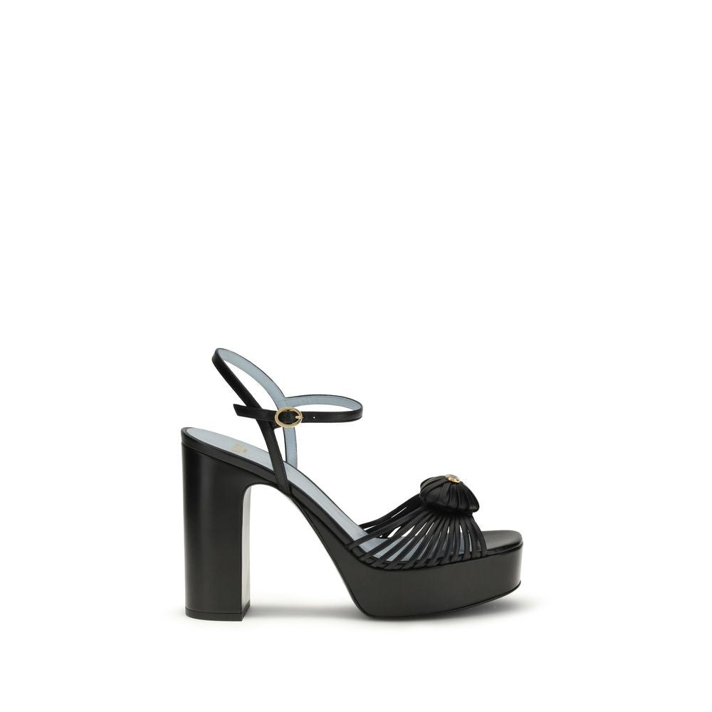 Sandales Valentino Garavani Royal 115mm en Cuir de Veau Noir