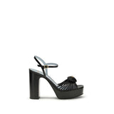 Sandales Valentino Garavani Royal 115mm en Cuir de Veau Noir
