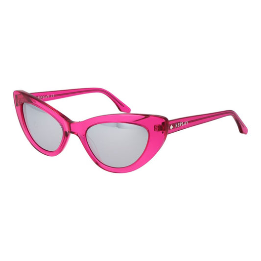 Lunettes de soleil en plastique rose Replay
