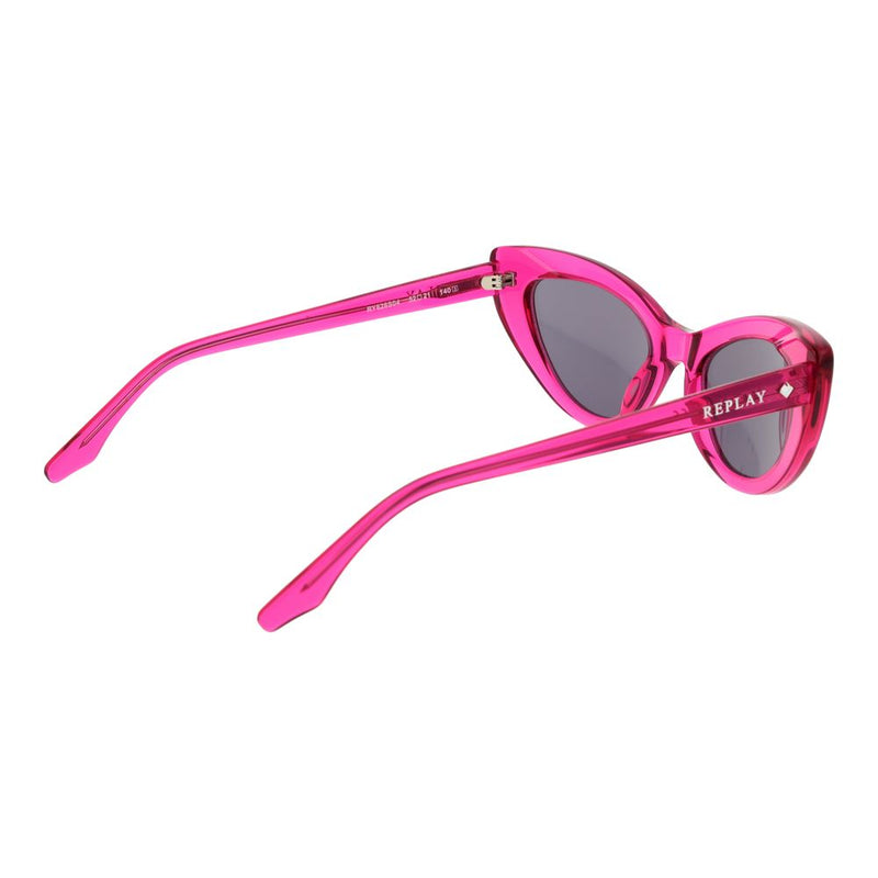 Replay Pink Plastic Cat Eye Sunglasses for Women
